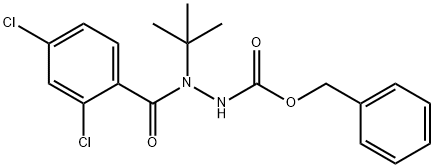 benzyl 2-tert-butyl-2-(2,4-dichlorobenzoyl)hydrazinecarboxylate Struktur