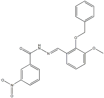 N'-[2-(benzyloxy)-3-methoxybenzylidene]-3-nitrobenzohydrazide Struktur