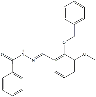 N'-[2-(benzyloxy)-3-methoxybenzylidene]benzohydrazide Struktur