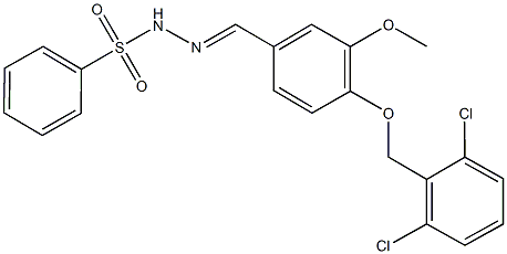 N'-{4-[(2,6-dichlorobenzyl)oxy]-3-methoxybenzylidene}benzenesulfonohydrazide Struktur