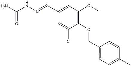 3-chloro-5-methoxy-4-[(4-methylbenzyl)oxy]benzaldehyde semicarbazone Struktur