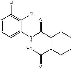 2-[(2,3-dichloroanilino)carbonyl]cyclohexanecarboxylic acid Struktur