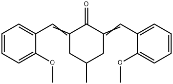 2,6-bis(2-methoxybenzylidene)-4-methylcyclohexanone Struktur