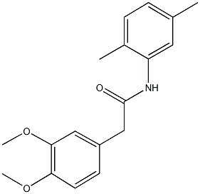 2-(3,4-dimethoxyphenyl)-N-(2,5-dimethylphenyl)acetamide Struktur