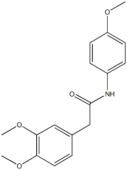 2-(3,4-dimethoxyphenyl)-N-(4-methoxyphenyl)acetamide Struktur