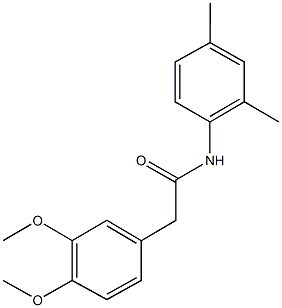 2-(3,4-dimethoxyphenyl)-N-(2,4-dimethylphenyl)acetamide Struktur