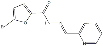 5-bromo-N'-(pyridin-2-ylmethylene)-2-furohydrazide Struktur