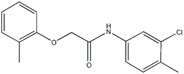 N-(3-chloro-4-methylphenyl)-2-(2-methylphenoxy)acetamide Struktur