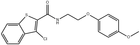 3-chloro-N-[2-(4-methoxyphenoxy)ethyl]-1-benzothiophene-2-carboxamide Struktur