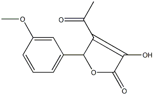 4-acetyl-3-hydroxy-5-(3-methoxyphenyl)-2(5H)-furanone Struktur