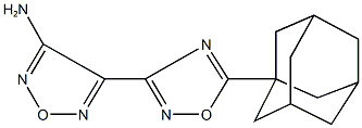 4-[5-(1-adamantyl)-1,2,4-oxadiazol-3-yl]-1,2,5-oxadiazol-3-amine Struktur