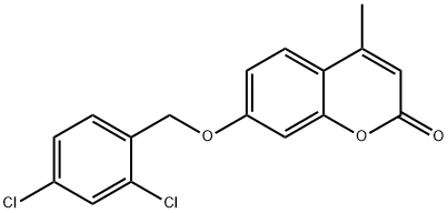 7-[(2,4-dichlorobenzyl)oxy]-4-methyl-2H-chromen-2-one Struktur