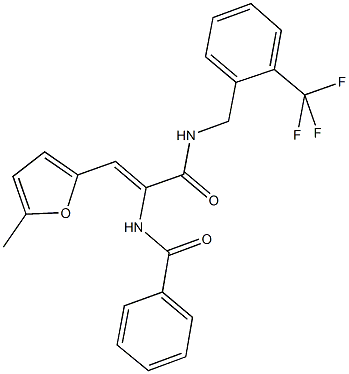 N-[2-(5-methyl-2-furyl)-1-({[2-(trifluoromethyl)benzyl]amino}carbonyl)vinyl]benzamide Struktur