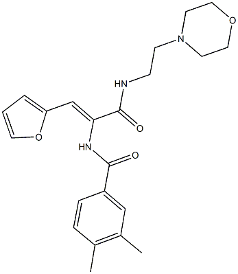 N-[2-(2-furyl)-1-({[2-(4-morpholinyl)ethyl]amino}carbonyl)vinyl]-3,4-dimethylbenzamide Struktur