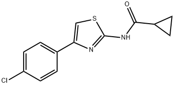 N-[4-(4-chlorophenyl)-1,3-thiazol-2-yl]cyclopropanecarboxamide Struktur