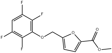 methyl 5-[(2,3,5,6-tetrafluorophenoxy)methyl]-2-furoate Struktur