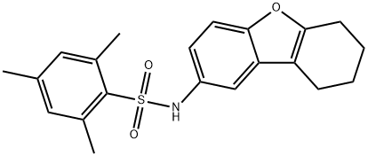 2,4,6-trimethyl-N-(6,7,8,9-tetrahydrodibenzo[b,d]furan-2-yl)benzenesulfonamide Struktur