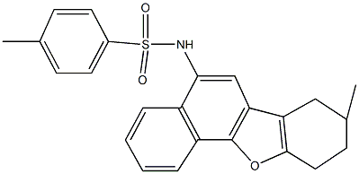 4-methyl-N-(8-methyl-7,8,9,10-tetrahydronaphtho[1,2-b][1]benzofuran-5-yl)benzenesulfonamide Struktur