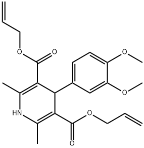 diallyl 4-(3,4-dimethoxyphenyl)-2,6-dimethyl-1,4-dihydro-3,5-pyridinedicarboxylate Struktur