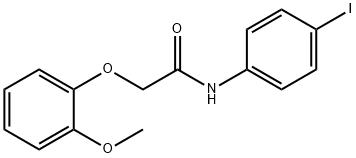 N-(4-iodophenyl)-2-(2-methoxyphenoxy)acetamide Struktur