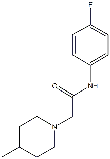 N-(4-fluorophenyl)-2-(4-methyl-1-piperidinyl)acetamide Struktur