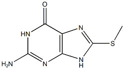 2-amino-8-(methylsulfanyl)-1,9-dihydro-6H-purin-6-one Struktur