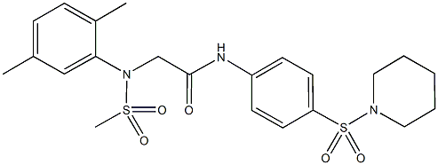 2-[2,5-dimethyl(methylsulfonyl)anilino]-N-[4-(1-piperidinylsulfonyl)phenyl]acetamide Struktur