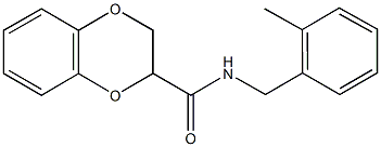 N-(2-methylbenzyl)-2,3-dihydro-1,4-benzodioxine-2-carboxamide Struktur