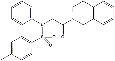 N-[2-(3,4-dihydro-2(1H)-isoquinolinyl)-2-oxoethyl]-4-methyl-N-phenylbenzenesulfonamide Struktur