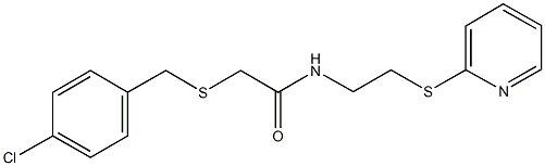 2-[(4-chlorobenzyl)sulfanyl]-N-[2-(pyridin-2-ylsulfanyl)ethyl]acetamide Struktur