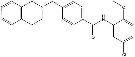 N-(5-chloro-2-methoxyphenyl)-4-(3,4-dihydroisoquinolin-2(1H)-ylmethyl)benzamide Struktur