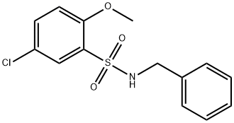 N-benzyl-5-chloro-2-methoxybenzenesulfonamide Struktur