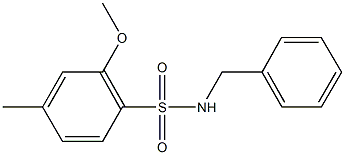 N-benzyl-2-methoxy-4-methylbenzenesulfonamide Struktur