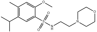 5-isopropyl-2-methoxy-4-methyl-N-[2-(4-morpholinyl)ethyl]benzenesulfonamide Struktur