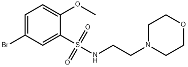 5-bromo-2-methoxy-N-[2-(4-morpholinyl)ethyl]benzenesulfonamide Struktur