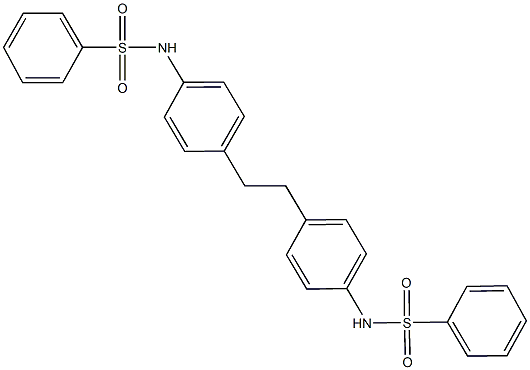 N-[4-(2-{4-[(phenylsulfonyl)amino]phenyl}ethyl)phenyl]benzenesulfonamide Struktur