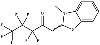 3,3,4,4,5,5,5-heptafluoro-1-(3-methyl-1,3-benzothiazol-2(3H)-ylidene)-2-pentanone Struktur