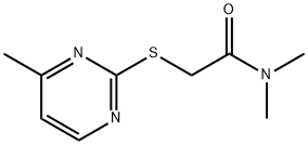 N,N-dimethyl-2-[(4-methyl-2-pyrimidinyl)sulfanyl]acetamide Struktur