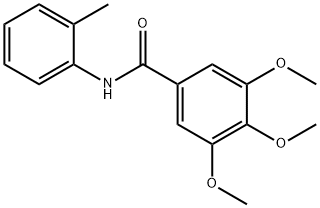 3,4,5-trimethoxy-N-(2-methylphenyl)benzamide Struktur