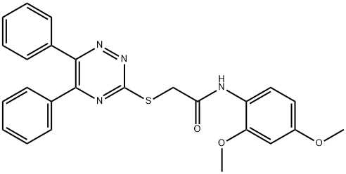 N-(2,4-dimethoxyphenyl)-2-[(5,6-diphenyl-1,2,4-triazin-3-yl)sulfanyl]acetamide Struktur