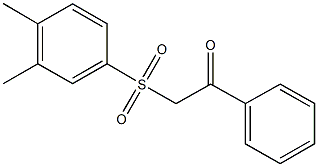 2-[(3,4-dimethylphenyl)sulfonyl]-1-phenylethanone Struktur