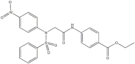 ethyl 4-({[{4-nitrophenyl}(phenylsulfonyl)amino]acetyl}amino)benzoate Struktur