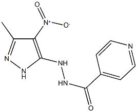 N'-{4-nitro-3-methyl-1H-pyrazol-5-yl}isonicotinohydrazide Struktur