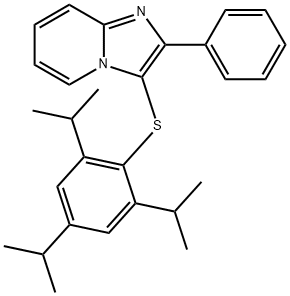 2-phenylimidazo[1,2-a]pyridin-3-yl 2,4,6-triisopropylphenyl sulfide Struktur