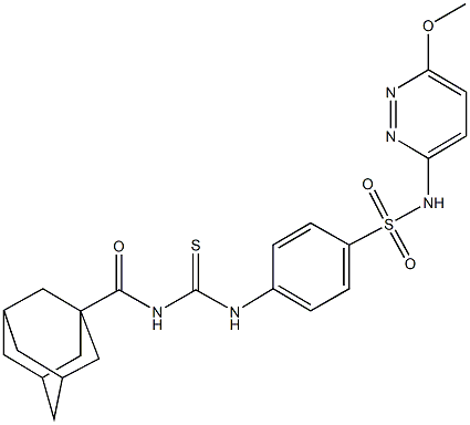 4-({[(1-adamantylcarbonyl)amino]carbothioyl}amino)-N-(6-methoxy-3-pyridazinyl)benzenesulfonamide Struktur