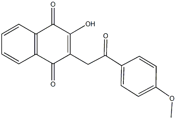 2-hydroxy-3-[2-(4-methoxyphenyl)-2-oxoethyl]naphthoquinone Struktur