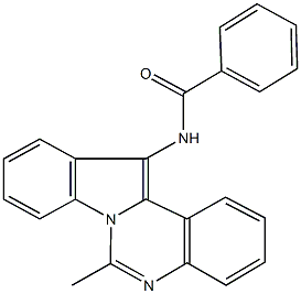 N-(6-methylindolo[1,2-c]quinazolin-12-yl)benzamide Struktur