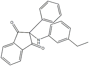 2-(3-ethylanilino)-2-phenyl-1H-indene-1,3(2H)-dione Struktur