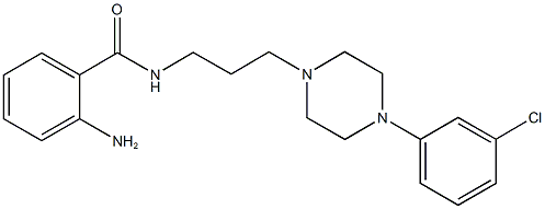 2-amino-N-{3-[4-(3-chlorophenyl)-1-piperazinyl]propyl}benzamide Struktur