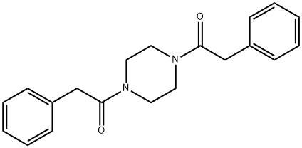 1,4-bis(phenylacetyl)piperazine Struktur